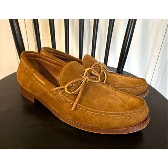 H.S. Trask suede brown loafers boat shoes size 10 - Picture 11 of 11